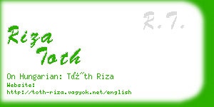 riza toth business card